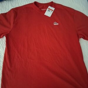 Jordan Patch Red Men's Crewneck Tee with Small Shoe Patch - Brand: Unknown